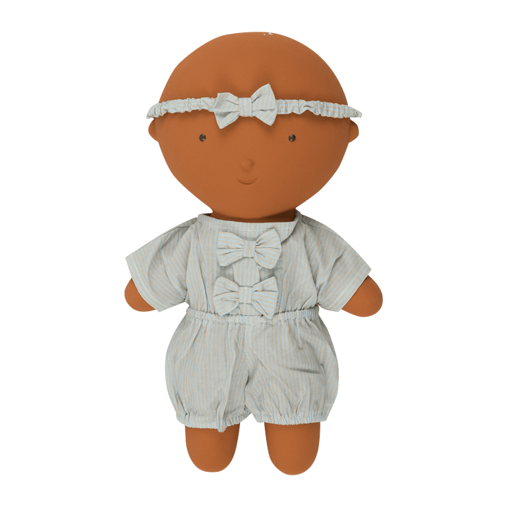 Gommu Stripes Onepiece & Bow Head Tie - Petite Belle