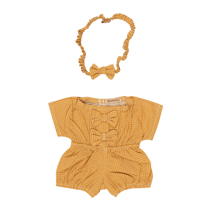 Gommu Vichy Onepiece & Bow Head Tie - Petite Belle
