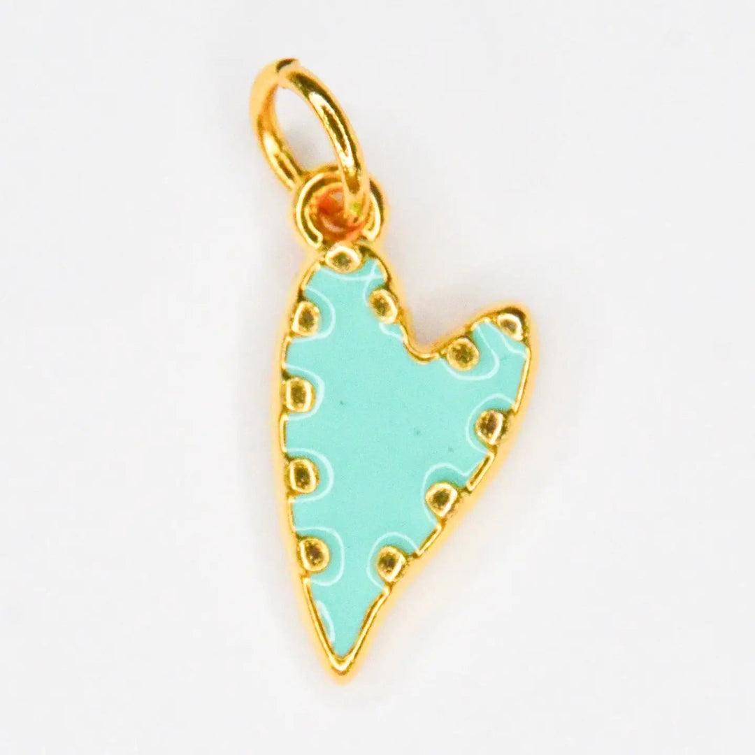 Heart Turquoise Charm by Feestbeest Kids - Petite Belle