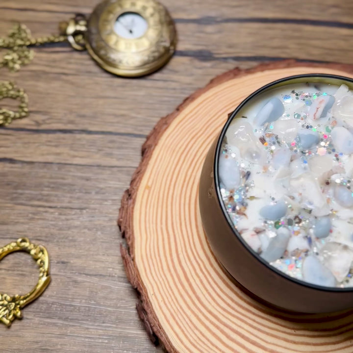 Blue Coral Soy Candle by MoonChild Tarot UK