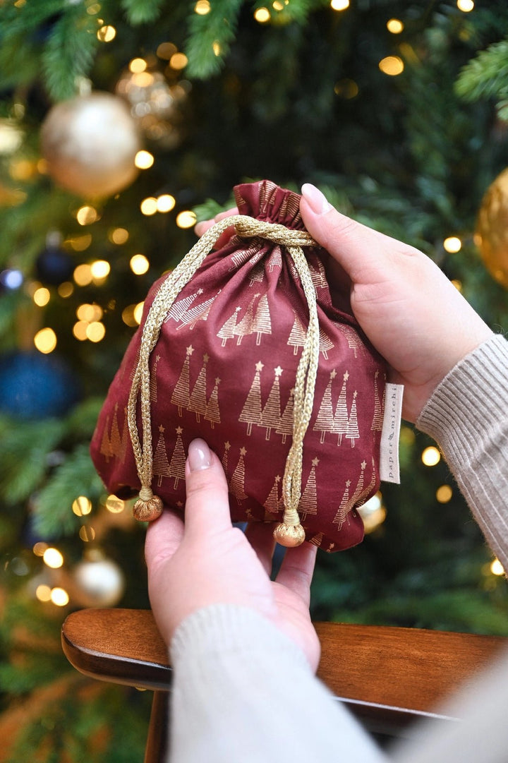 Starlit Reusable Cotton Gift Bags by Paper Mirchi - Petite Belle