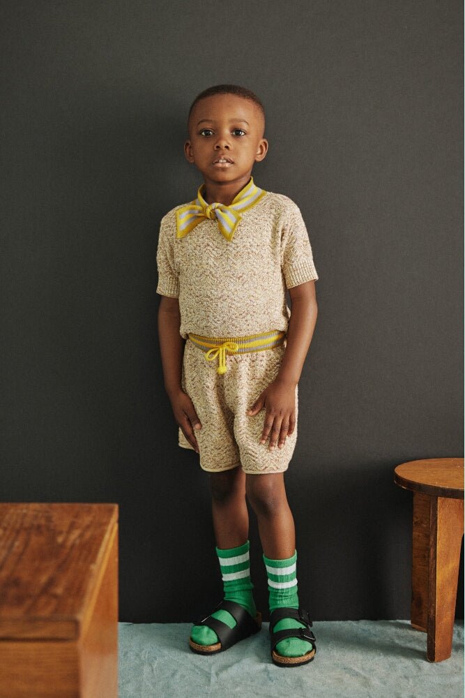 Chevron Boxer Shorts in Cedar Marl by Misha & Puff - Petite Belle