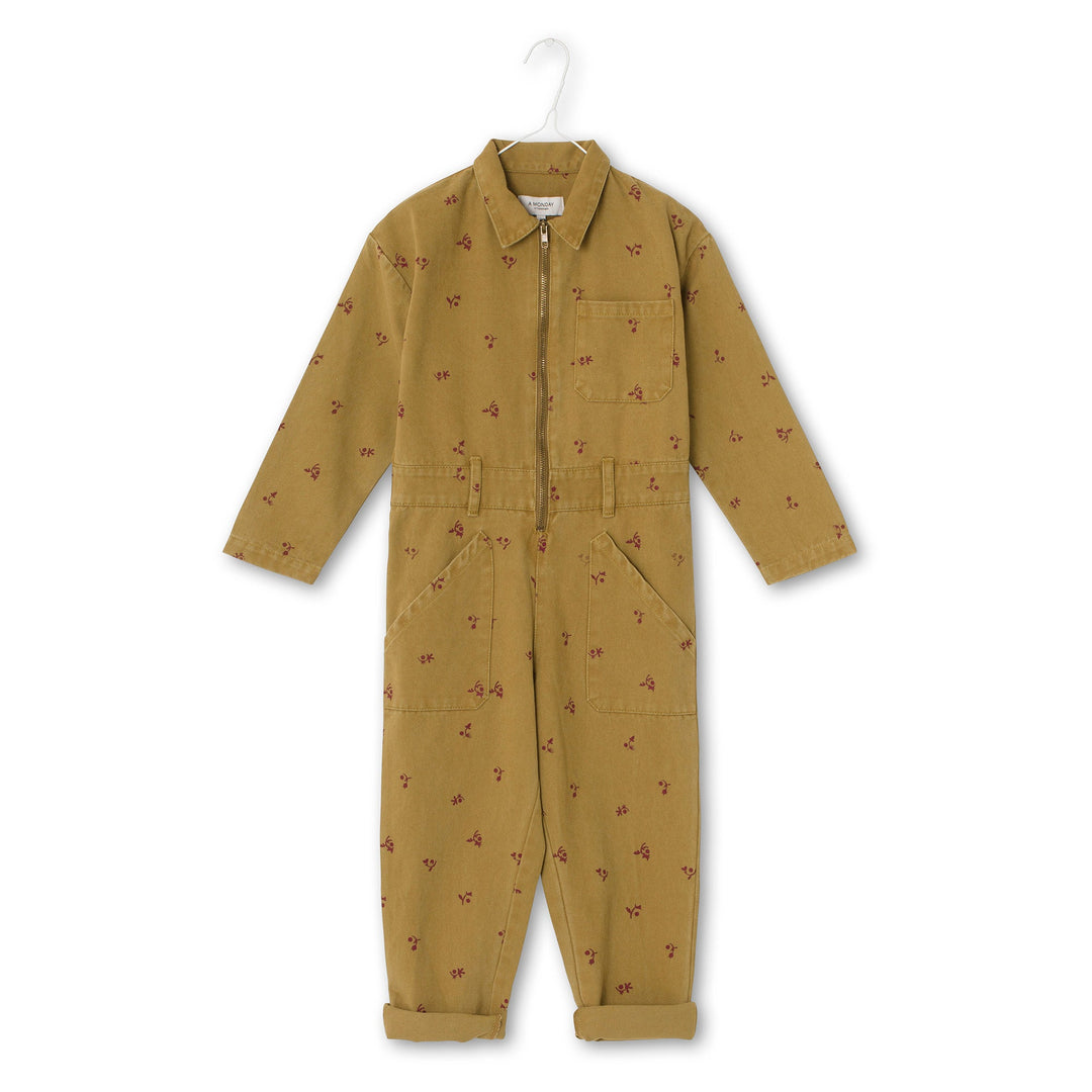 Dull Gold Print Taylor Jumpsuit by A Monday in Copenhagen - Petite Belle