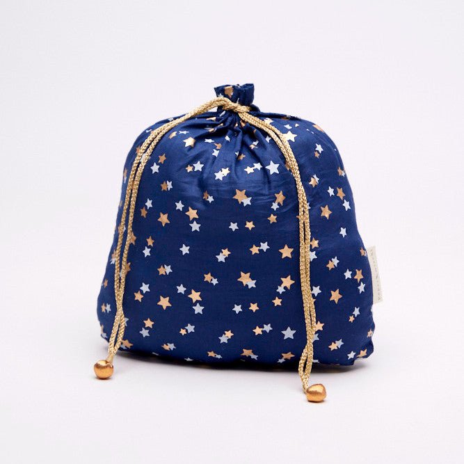 Midnight Stars Reusable Cotton Gift Bags by Paper Mirchi - Petite Belle