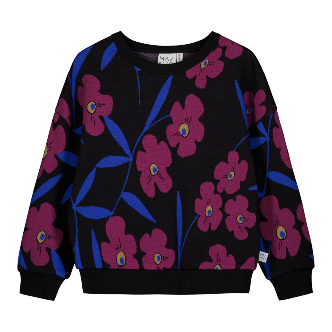 Mysterious Blooms Jacquard Sweatshirt by Mainio - Petite Belle