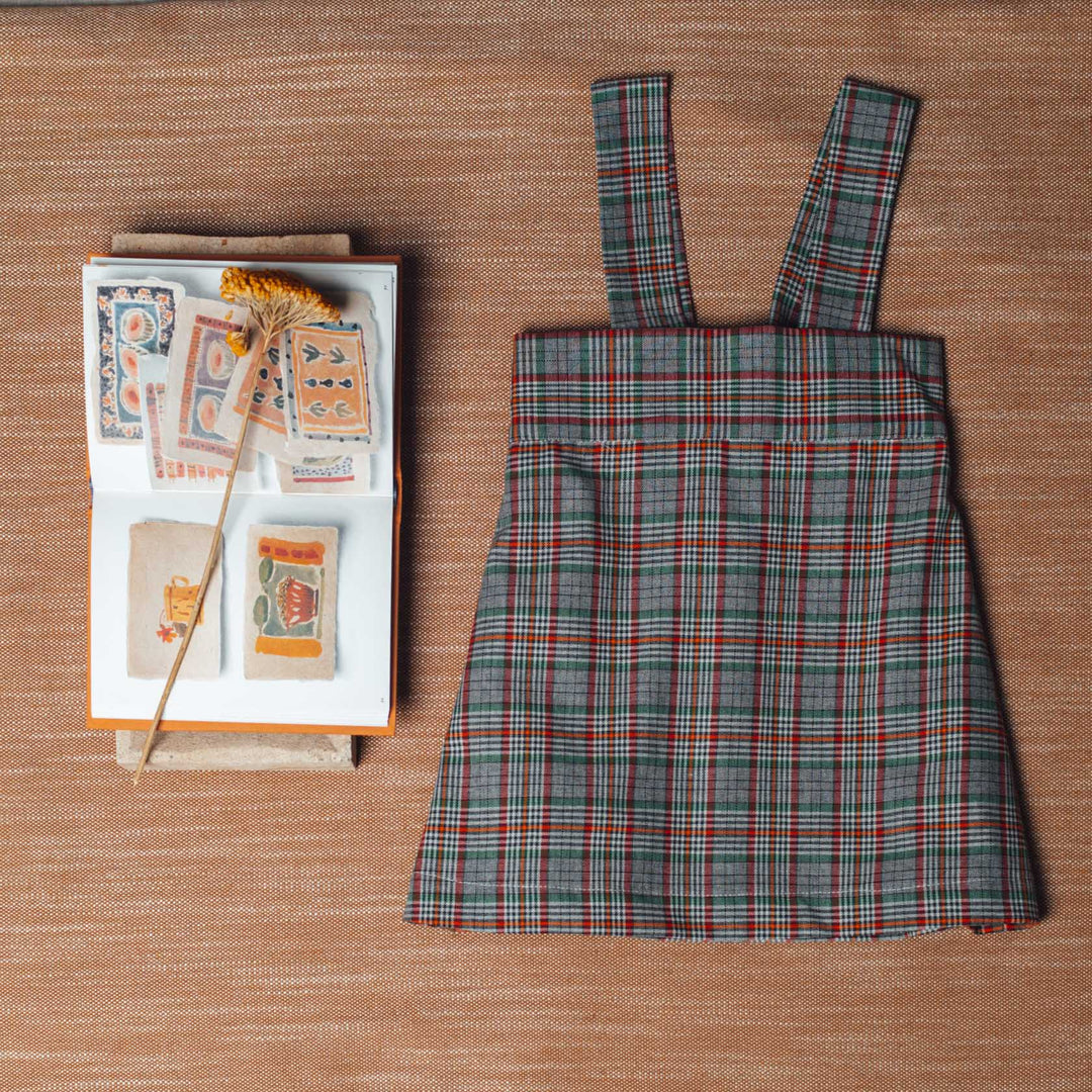 Plaid Overall Dress by Birinit Petit - Petite Belle