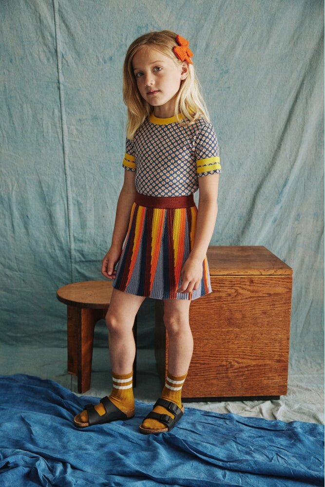 Rec Tee in Moonlight Flower Dot by Misha & Puff - Petite Belle