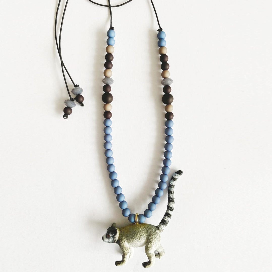 Roef The Ringtail Lemur Necklace by ByMelo - Petite Belle