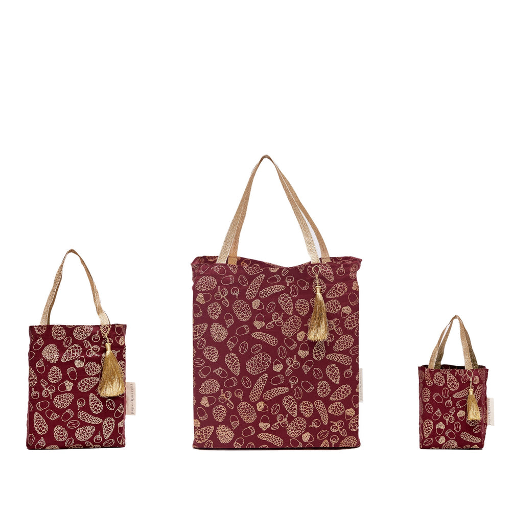 Scarlet Woodland Reusable Gift Tote Bags by Paper Mirchi - Petite Belle