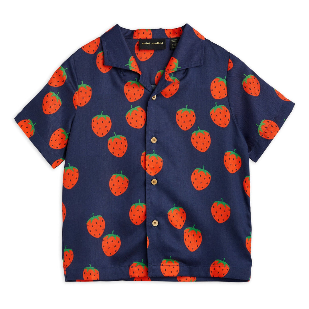 Strawberries Woven Shirt by Mini Rodini - Petite Belle