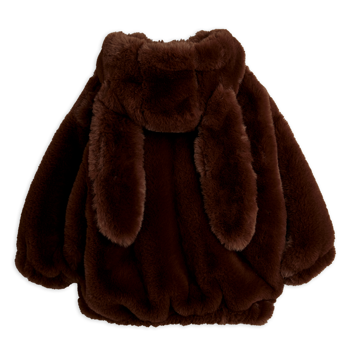 Rabbit Ear Faux Fur Jacket by Mini Rodini - Petite Belle | UK Stockist