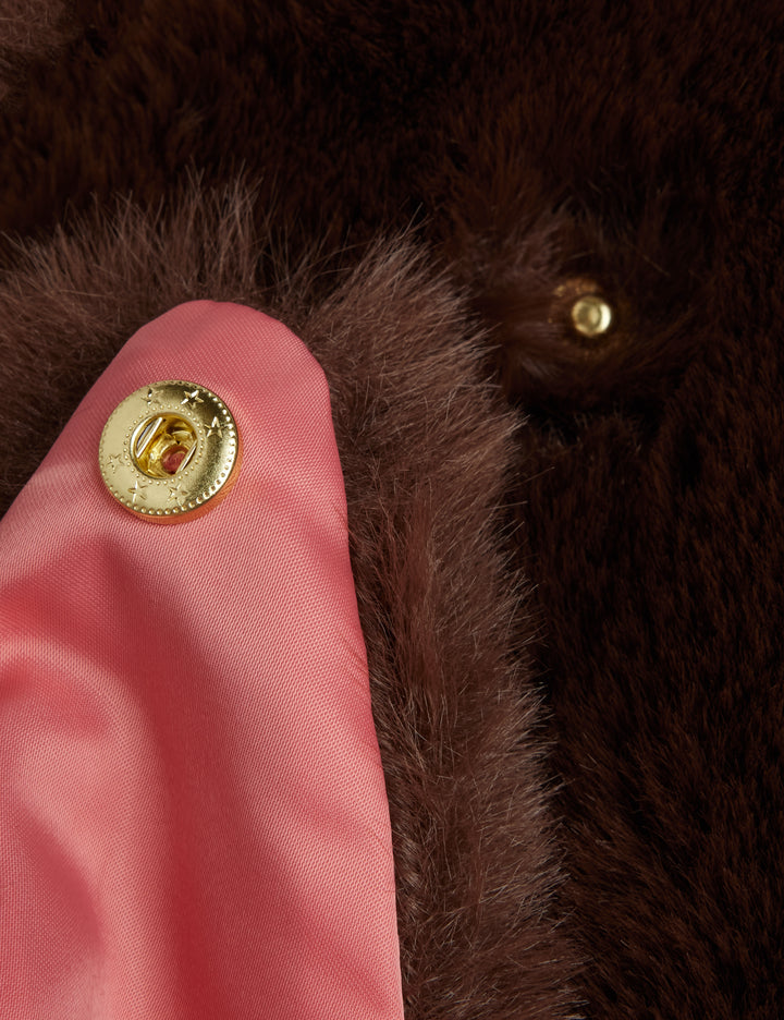 Rabbit Ear Faux Fur Jacket by Mini Rodini - Petite Belle | UK Stockist