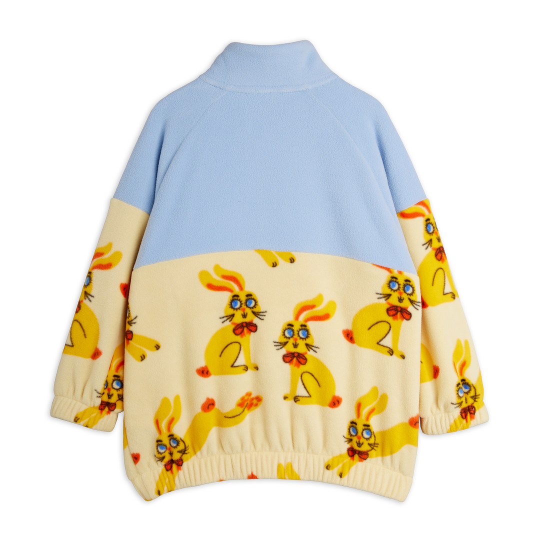 Rabbit Fleece Half-Zip Sweater by Mini Rodini