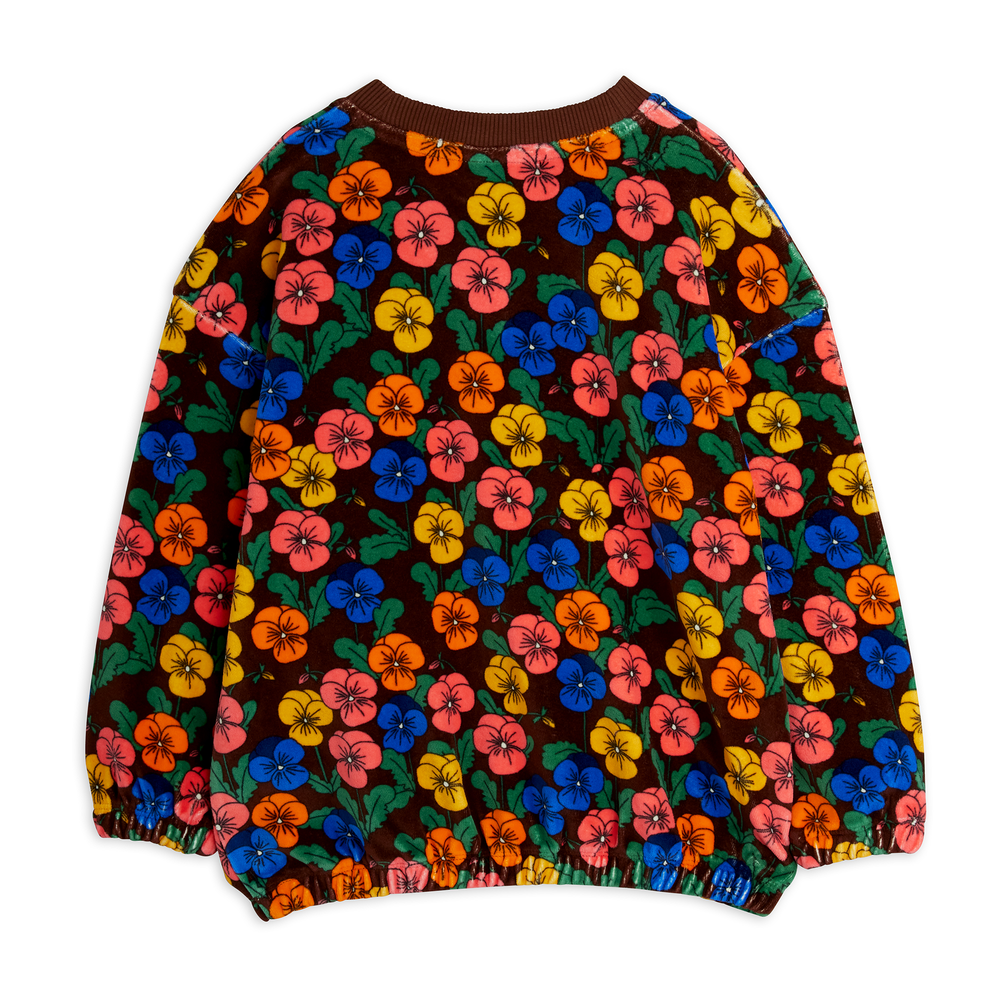 Violas Velour Sweatshirt by Mini Rodini - Petite Belle | UK Stockist