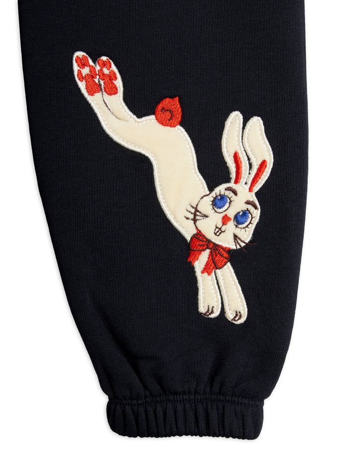 Rabbit Applique Sweatpants by Mini Rodini - Petite Belle | UK Stockist