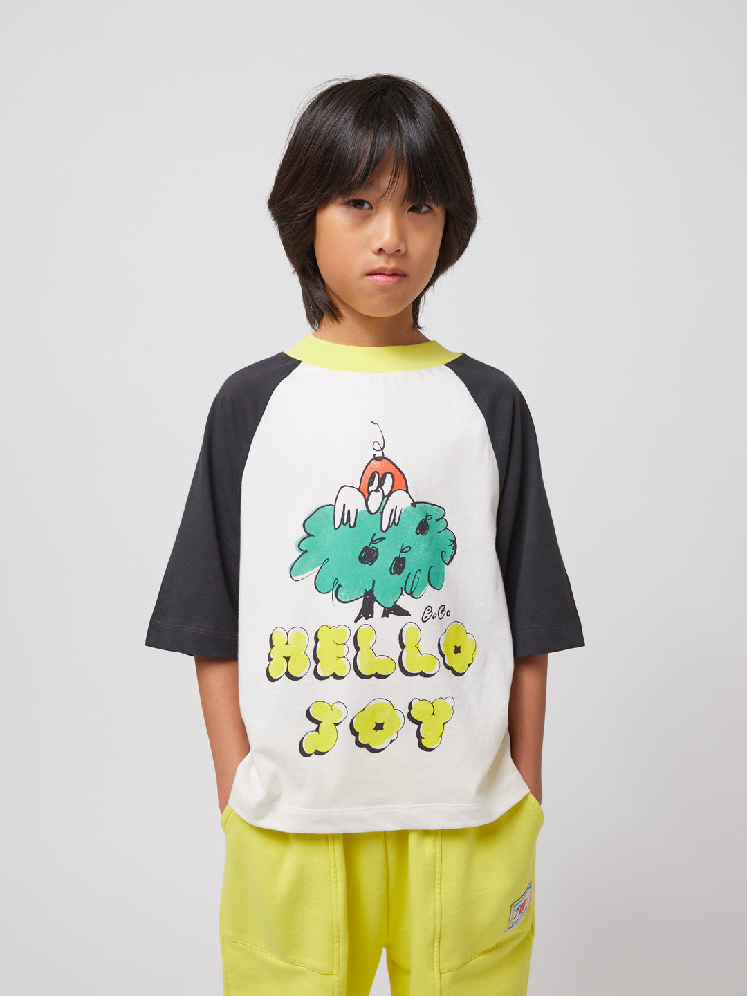 Hello Joy Raglan Sleeves Tee by Bobo Choses - Petite Belle | UK Stockist