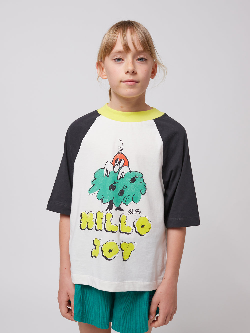 Hello Joy Raglan Sleeves Tee by Bobo Choses - Petite Belle | UK Stockist