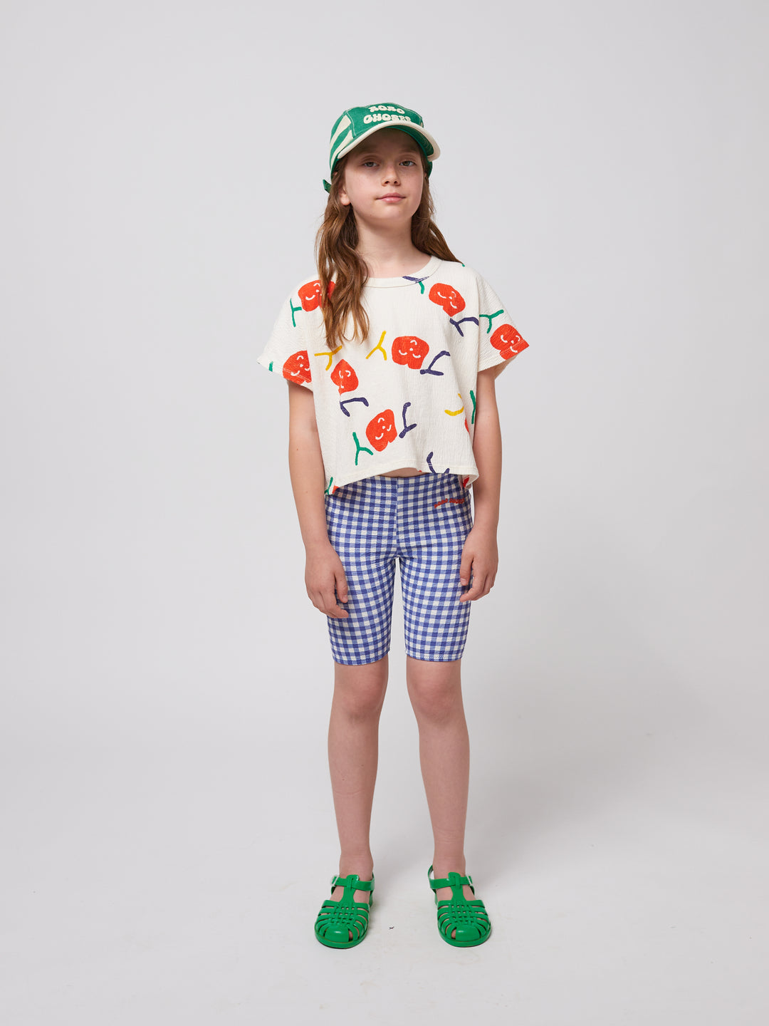 Smiling All Over Cropped T-shirt by Bobo Choses - Petite Belle | UK Stockist