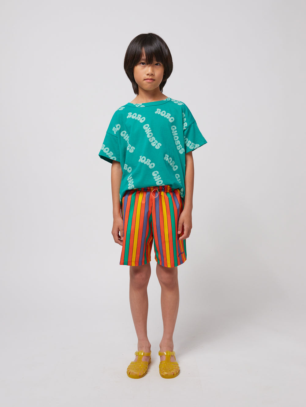 Multicolour Stripes Woven Shorts by Bobo Choses - Petite Belle | UK Stockist