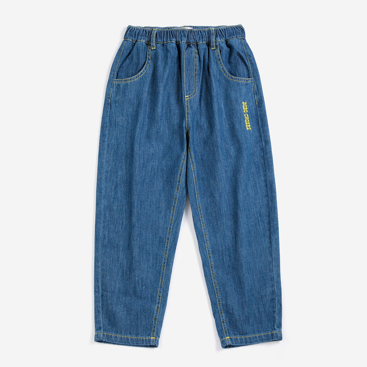 Taxi Saurus Tag Denim Pants by Bobo Choses - Petite Belle | UK Stockist