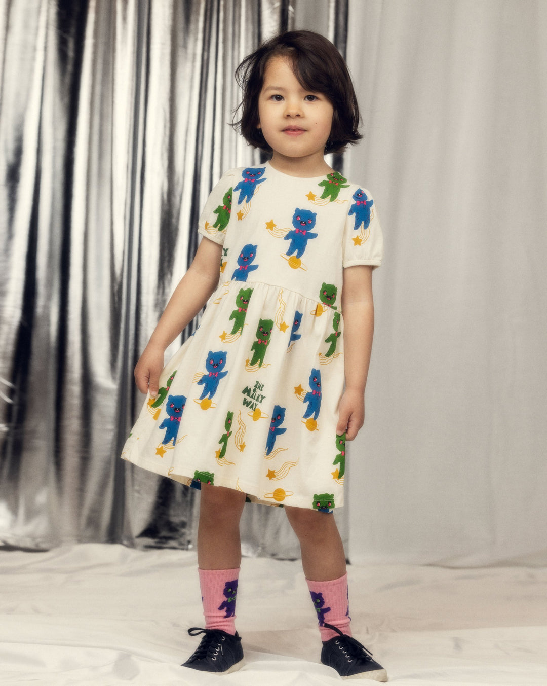 Aliens Print Dress by Mini Rodini - Petite Belle | UK Stockist