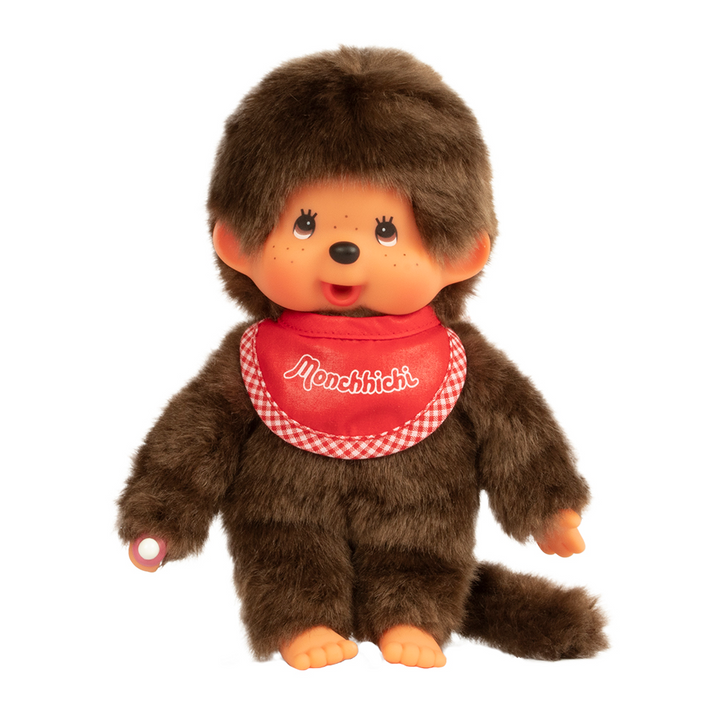 Monchhichi - Classic Red Bib Boy Plush Doll by Sekiguchi - Petite Belle | UK Stockist