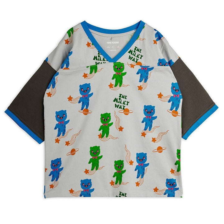 Aliens Print V - neck Tee by Mini Rodini - Petite Belle