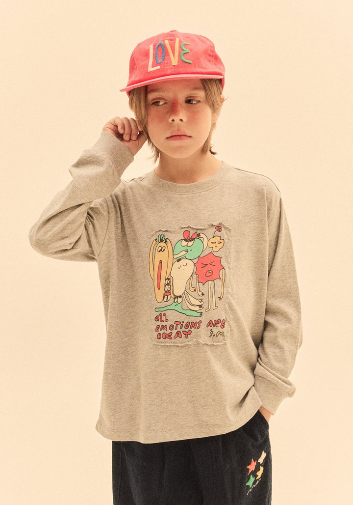 All Emotion Long-Sleeve Tee in Melange by Jelly Mallow - Petite Belle