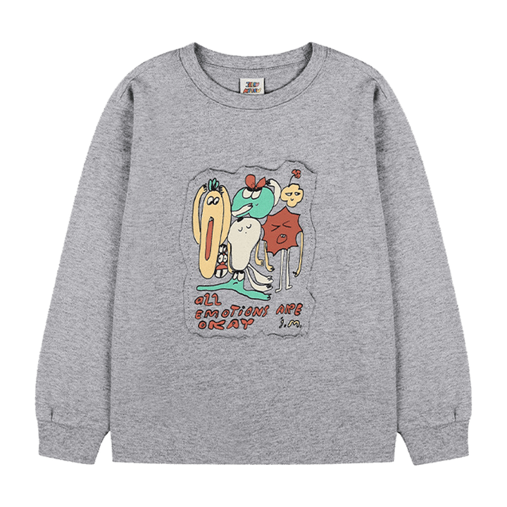 All Emotion Long-Sleeve Tee in Melange by Jelly Mallow - Petite Belle