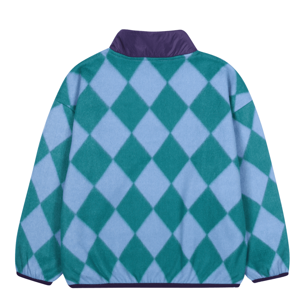 Argyle Fleece Half-Zip Top by Jelly Mallow - Petite Belle