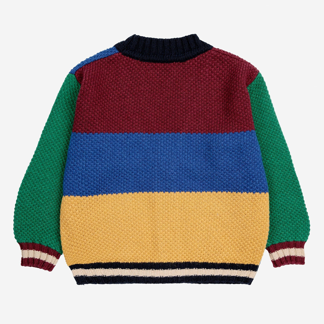 B.C Vintage Color Block Cardigan by Bobo Choses - Petite Belle