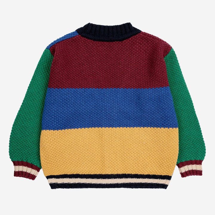 B.C Vintage Color Block Cardigan by Bobo Choses - Petite Belle