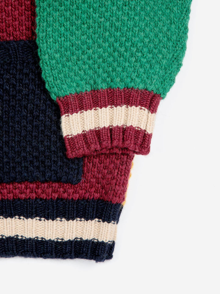 B.C Vintage Color Block Cardigan by Bobo Choses - Petite Belle
