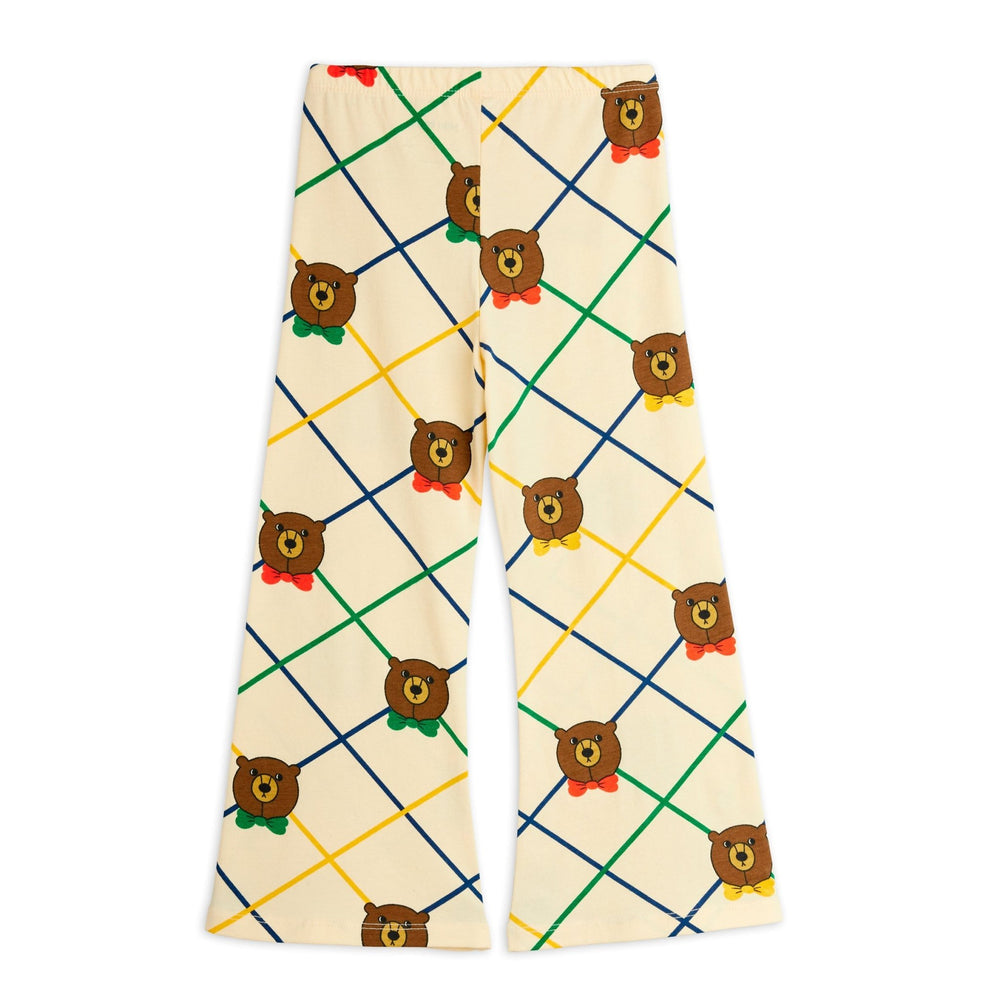 Bear Check Flared Trousers by Mini Rodini - Petite Belle
