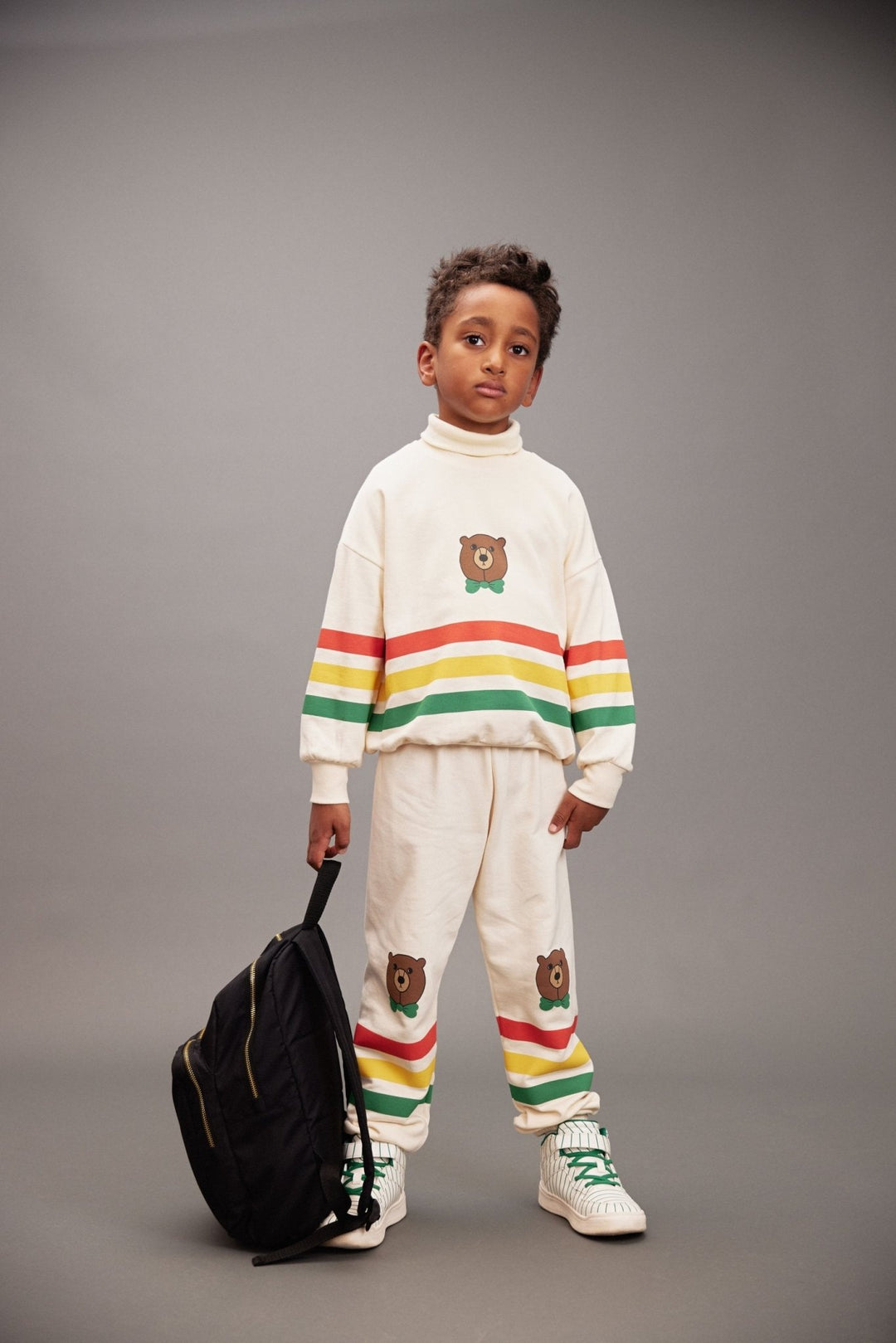 Bear Stripe Sweatpants by Mini Rodini - Petite Belle