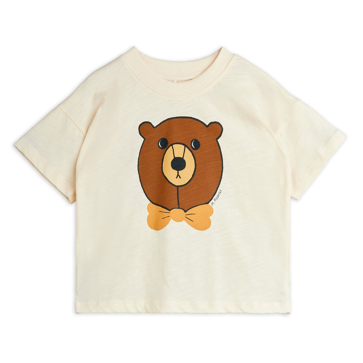 Bear Tee in Offwhite by Mini Rodini - Petite Belle