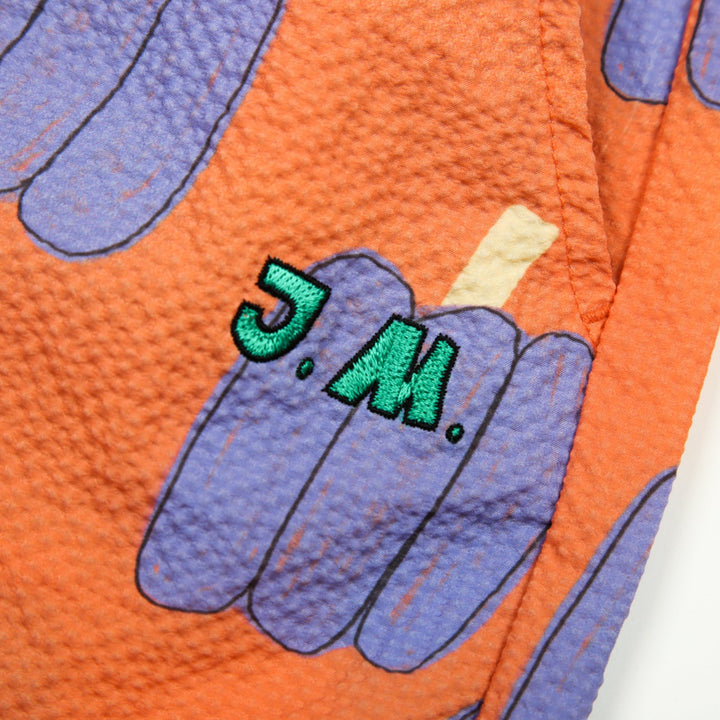 Bell Pepper Seersucker Shorts by Jelly Mallow - Petite Belle