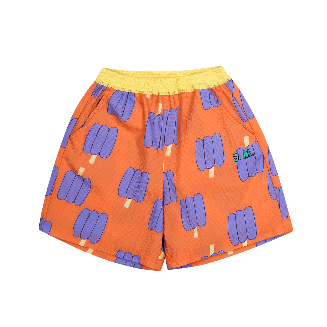 Bell Pepper Seersucker Shorts by Jelly Mallow - Petite Belle