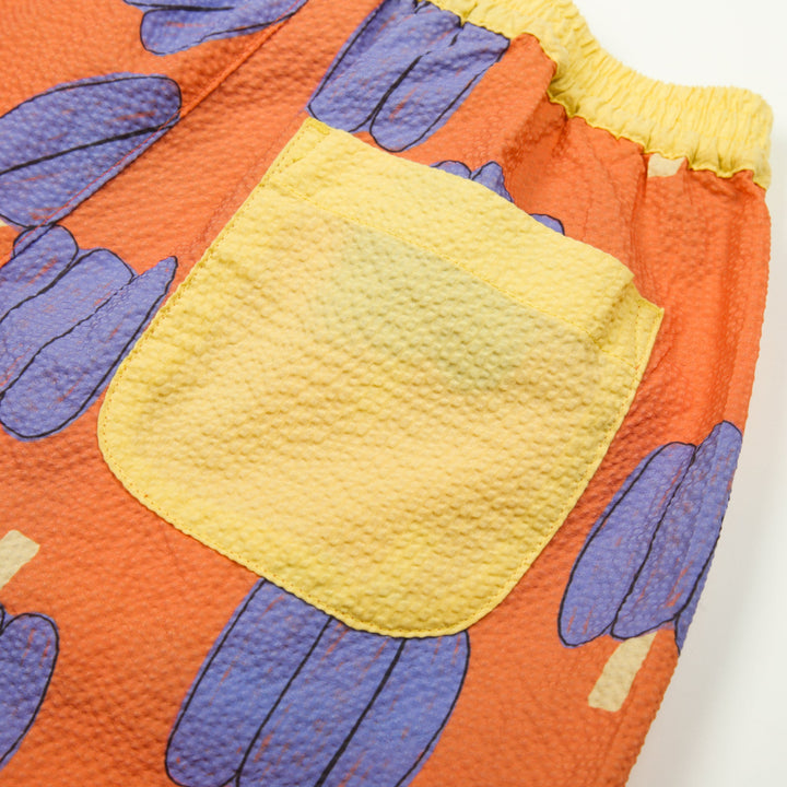 Bell Pepper Seersucker Shorts by Jelly Mallow - Petite Belle