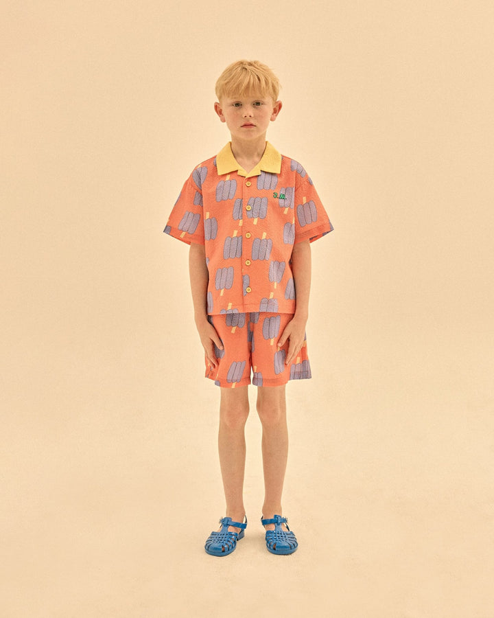 Bell Pepper Seersucker Shortsleeve Shirt by Jelly Mallow - Petite Belle