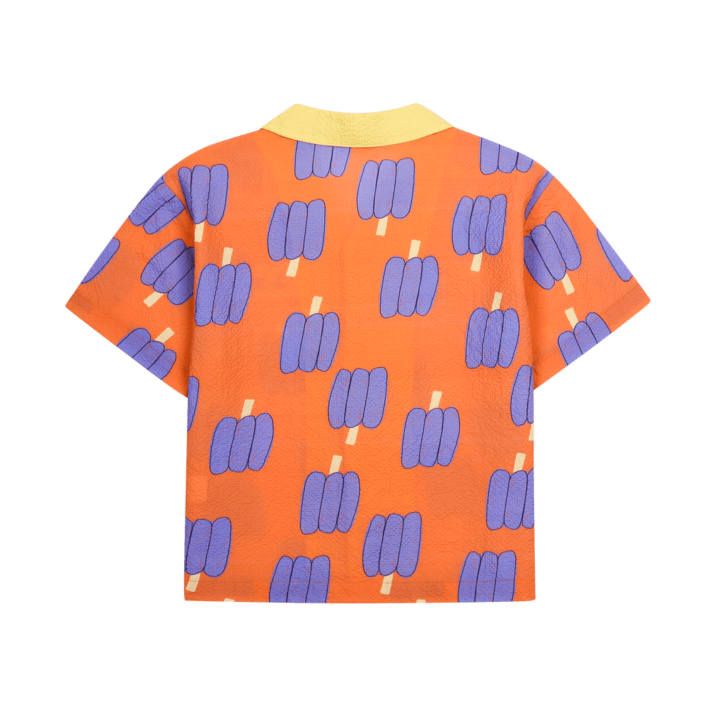 Bell Pepper Seersucker Shortsleeve Shirt by Jelly Mallow - Petite Belle