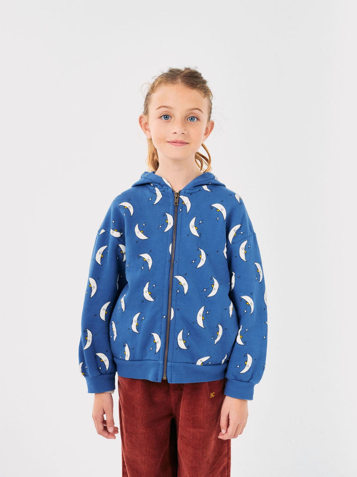 Beneath The Moon All Over Zipped Hoodie by Bobo Choses - Petite Belle