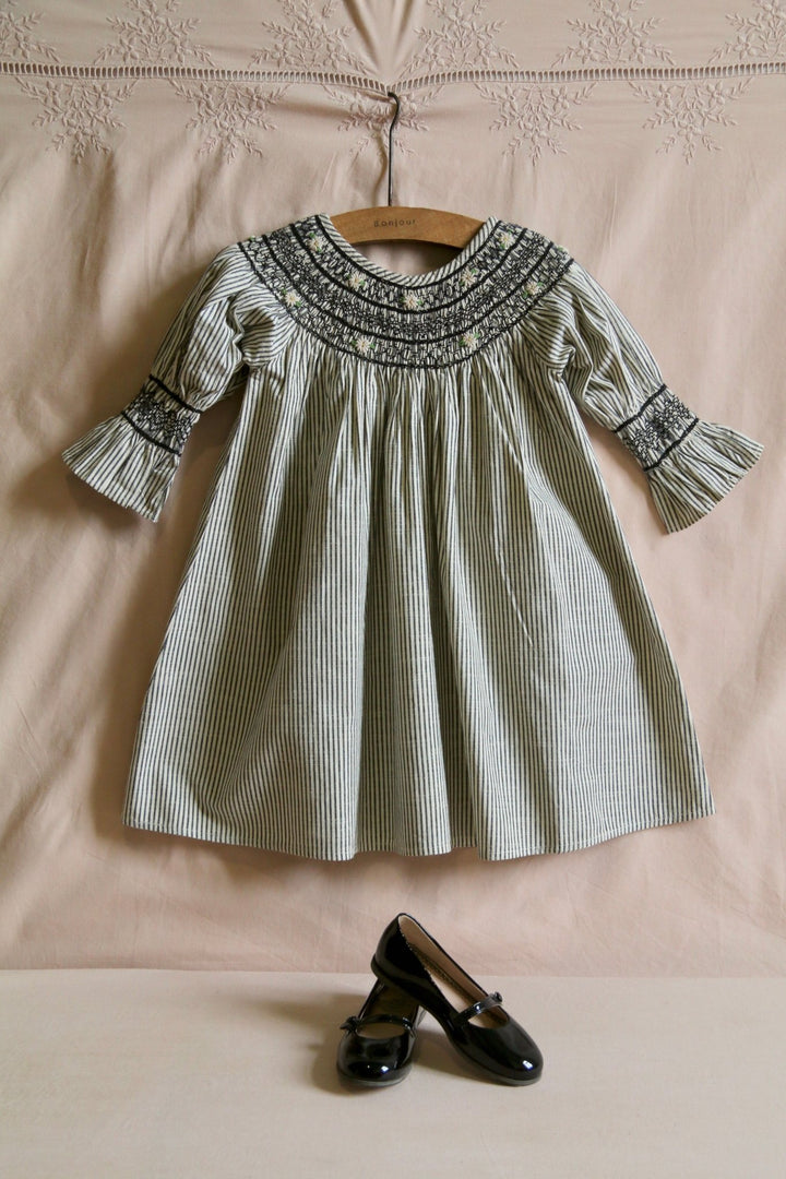 Black Stripes Dress by Bonjour - Petite Belle