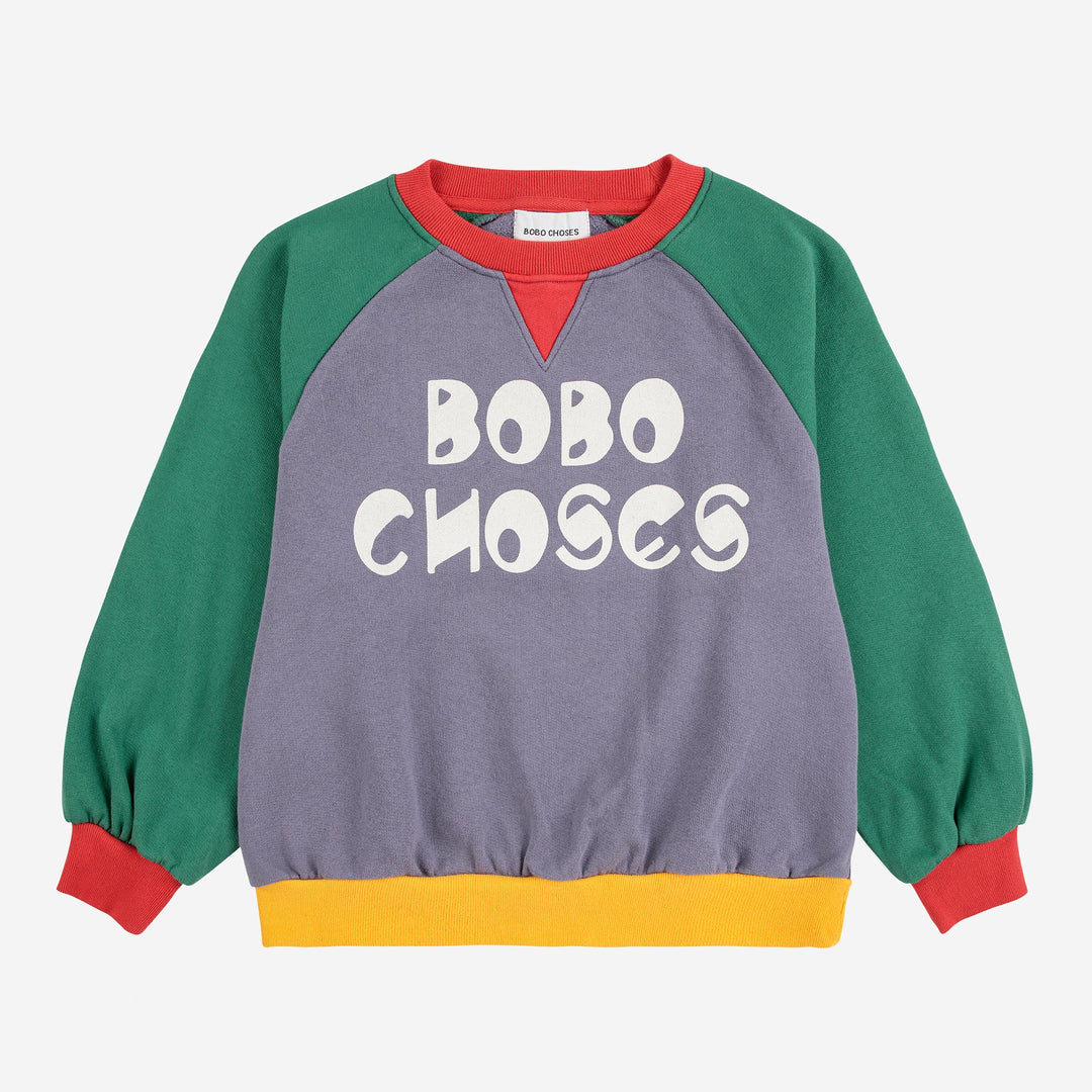 Bobo Choses Colour Block Raglan Sweatshirt by Bobo Choses - Petite Belle