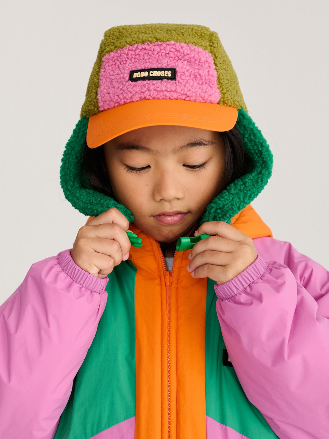 Bobo Choses Colour Block Sheepskin Chapka by Bobo Choses - Petite Belle