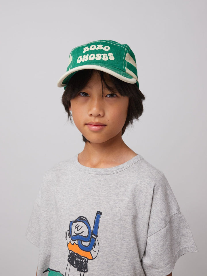 Bobo Choses Green Stripes Cap by Bobo Choses - Petite Belle