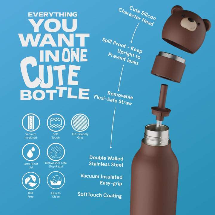 Brown Bear Bestie Bottle by Asobu - Petite Belle