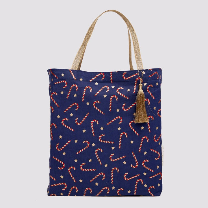 Candy Cane Reusable Gift Tote Bags by Paper Mirchi - Petite Belle