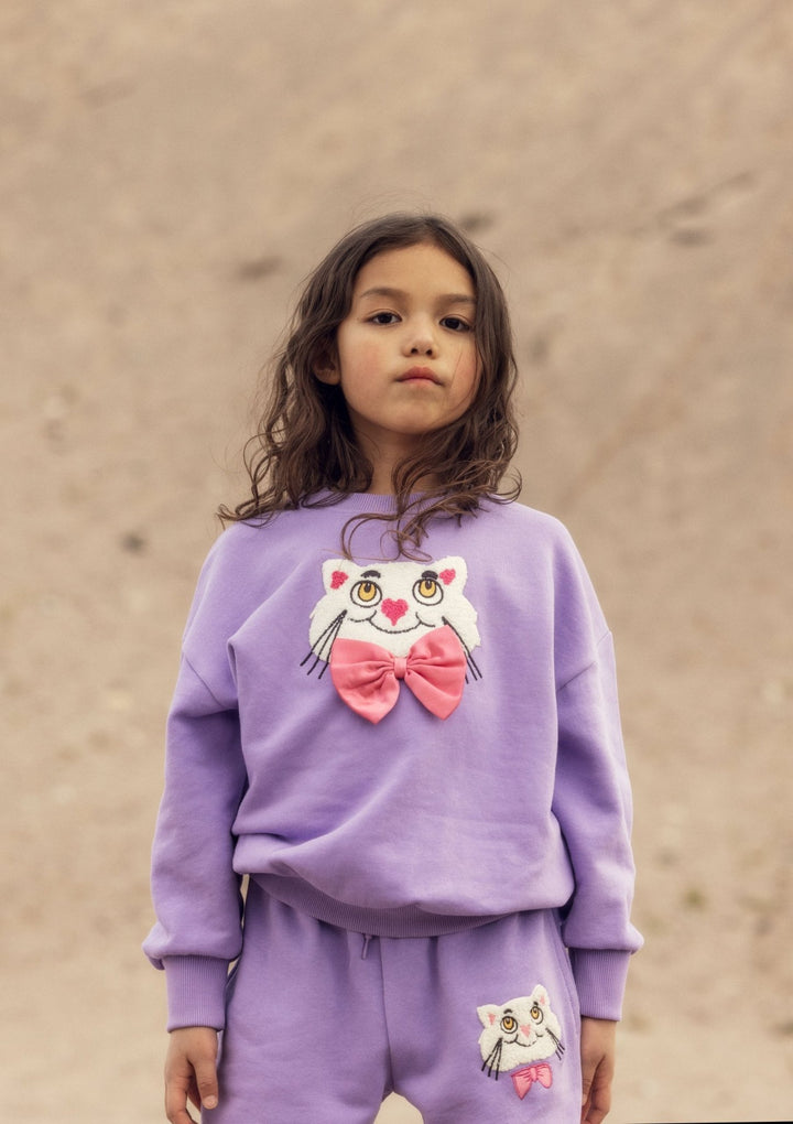 Cat Chenille Sweatshirt by Mini Rodini - Petite Belle
