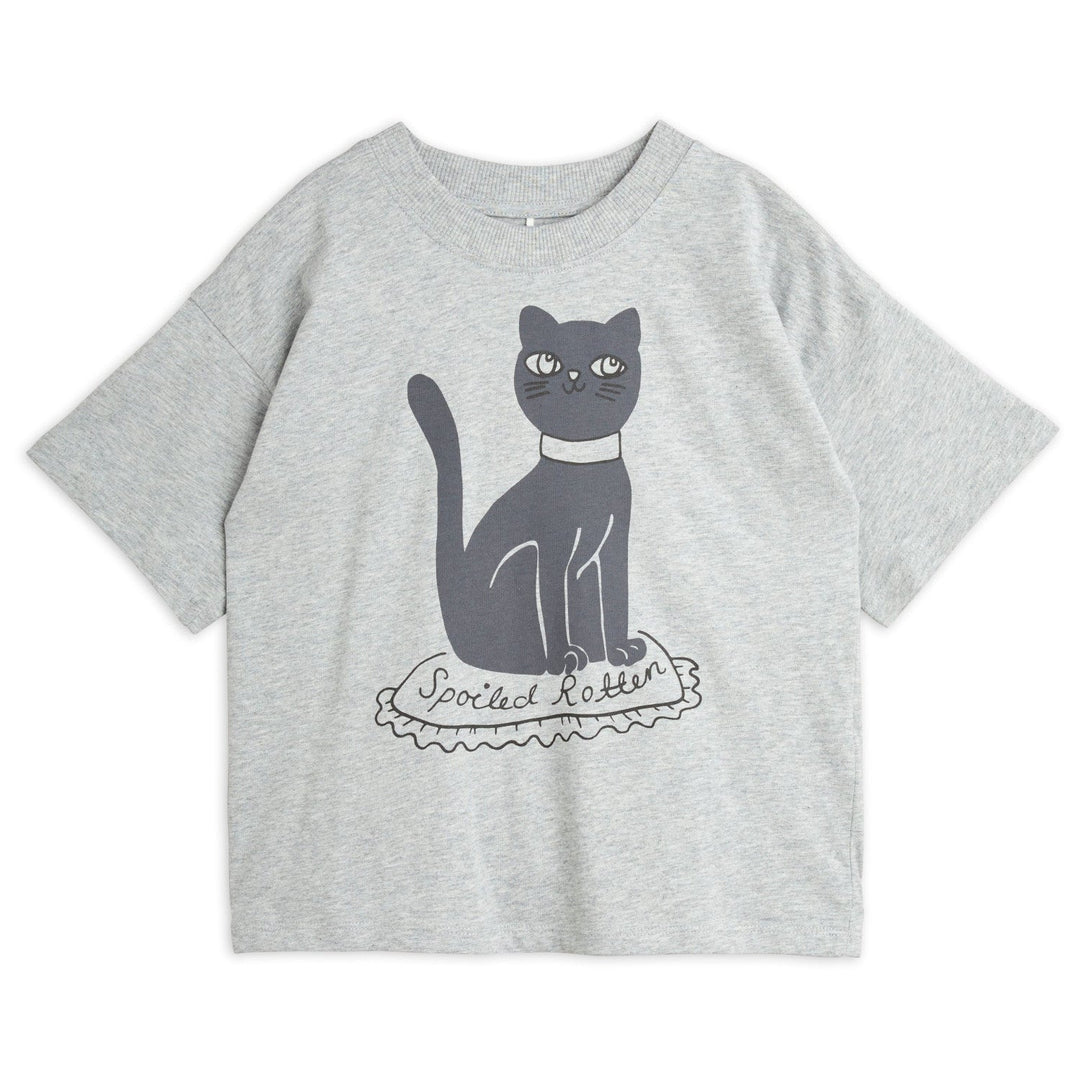 Cat Tee in Grey by Mini Rodini - Petite Belle